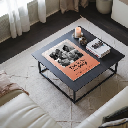 Personalisierter Fotoboard Magnet Wandbild mit 4 Fotos und 1 Herz Foto Danke Für Alles Mein Schatz 9