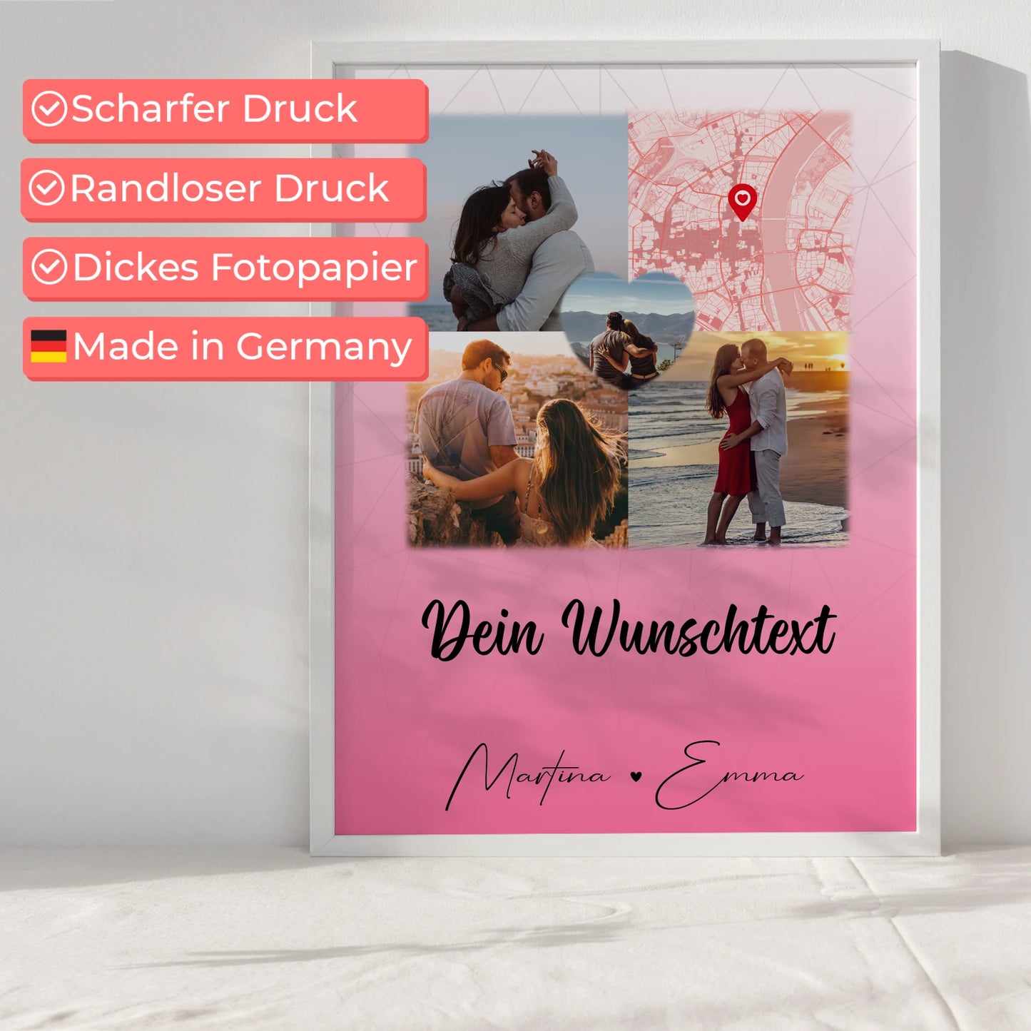 Poster Liebe In Deinen Armen Habe Ich Mein Zuhause Gefunden 3 Fotos Herz Foto