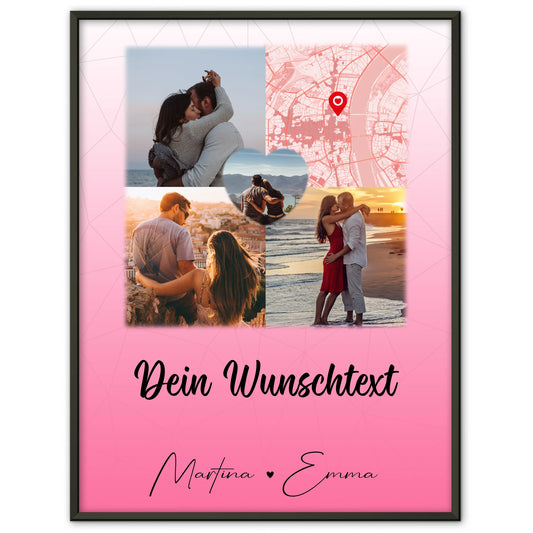 Poster Liebe In Deinen Armen Habe Ich Mein Zuhause Gefunden 3 Fotos Herz Foto