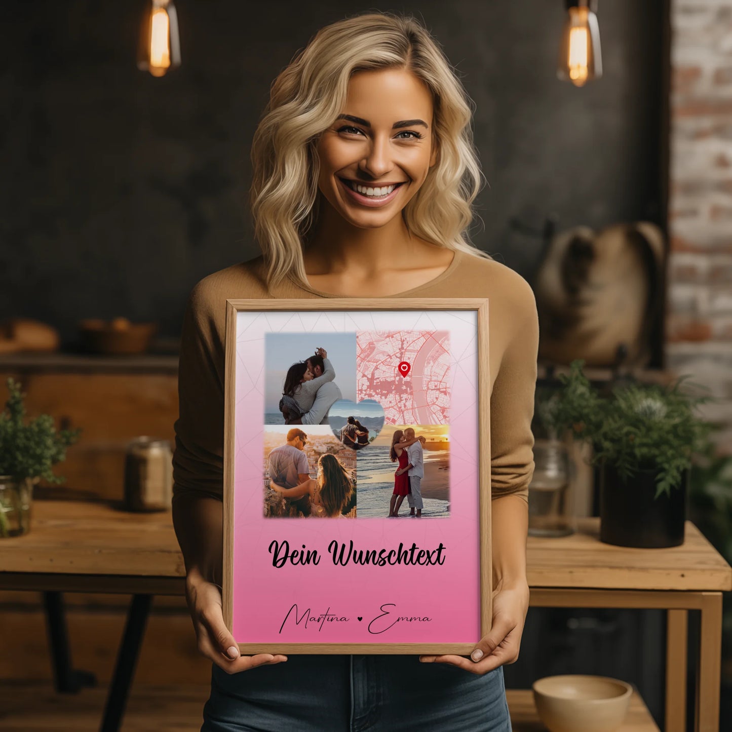 Poster Liebe In Deinen Armen Habe Ich Mein Zuhause Gefunden 3 Fotos Herz Foto