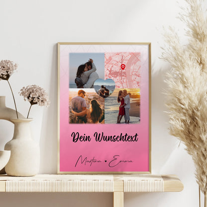 Poster Liebe In Deinen Armen Habe Ich Mein Zuhause Gefunden 3 Fotos Herz Foto