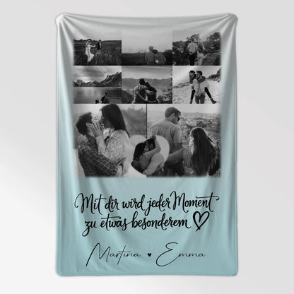 Personalisierte Decke Mit Namen 8 Fotos und 1 Herz Foto Jeder Moment 7