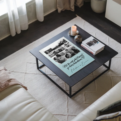 Fotoboard Poster Magnetisch mit 8 Fotos und Herz Foto Jeder Moment