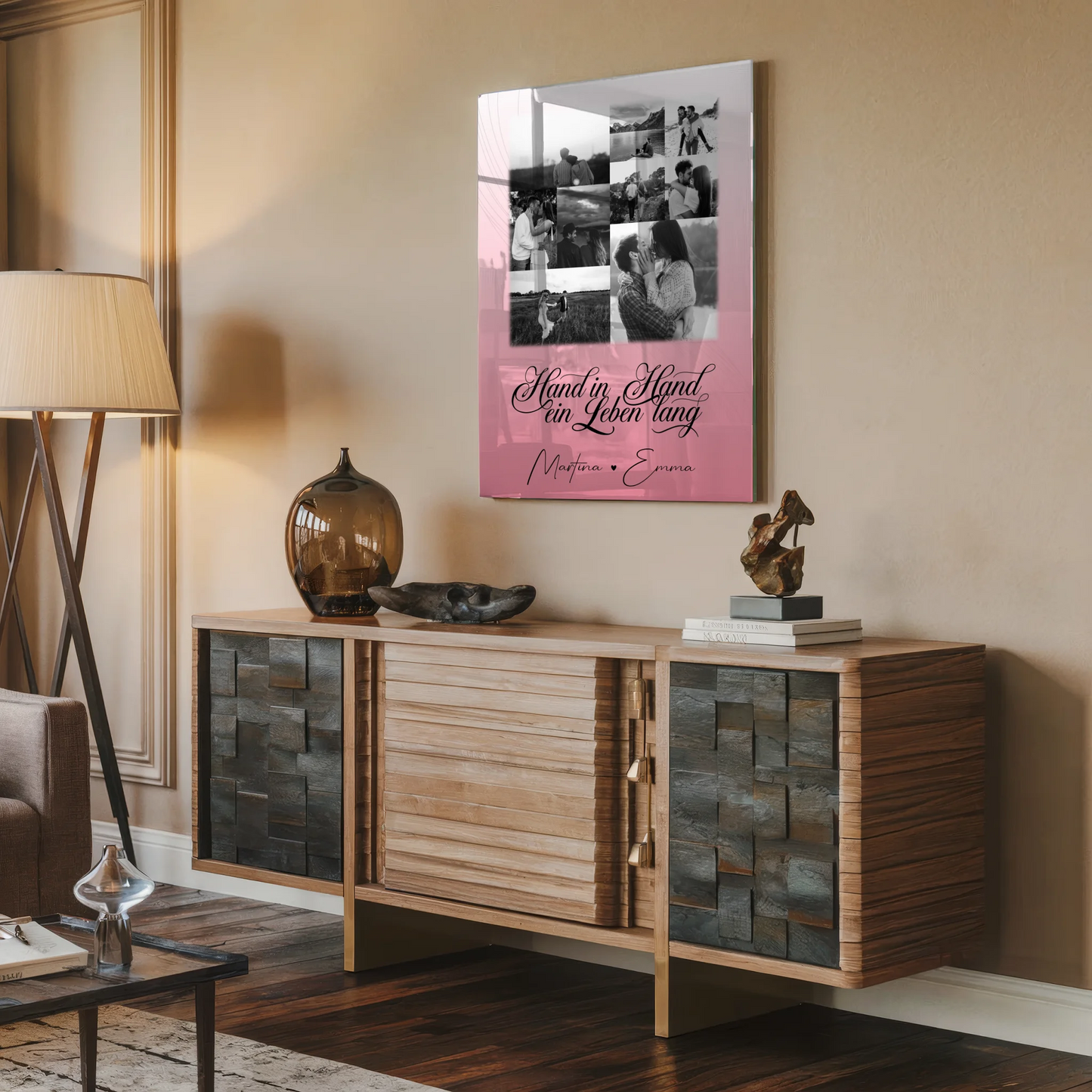Personalisierte Acrylglas Mit Foto 9 Fotos Hand In Hand Ein Leben Lang Geschenk