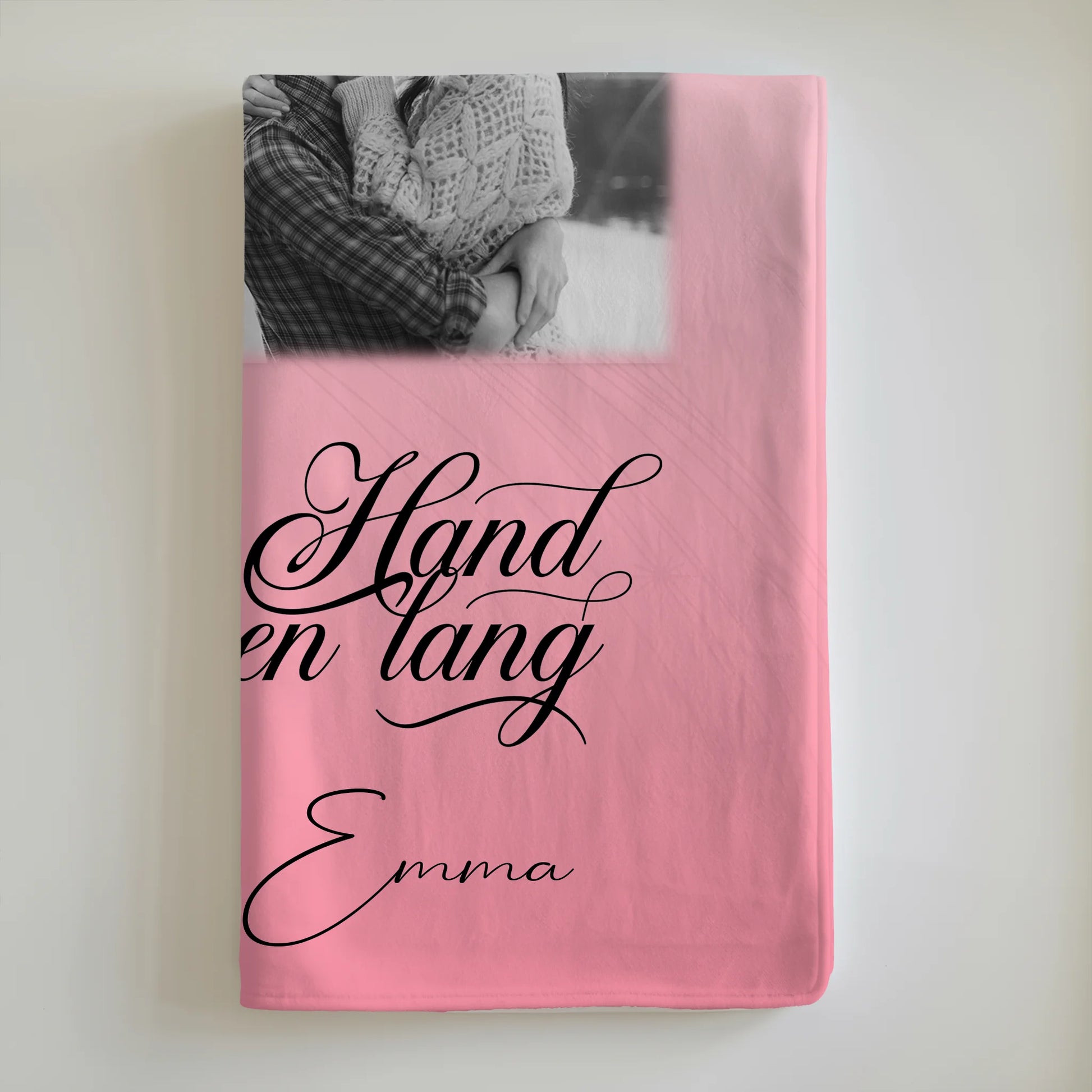 Personalisierte Namensdecke mit 9 Fotos Hand In Hand Ein Leben Lang Geschenkidee 6