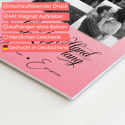 Personalisiertes Fotoboard Poster Magnetisch mit 9 Fotos Hand In Hand Ein Leben Lang 10