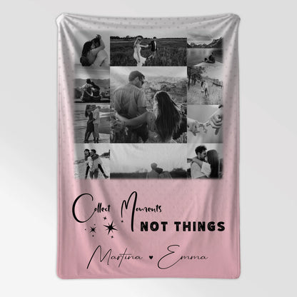 Personalisierte Namensdecke mit 11 Fotos Collect Moments Not Things Geschenk 7