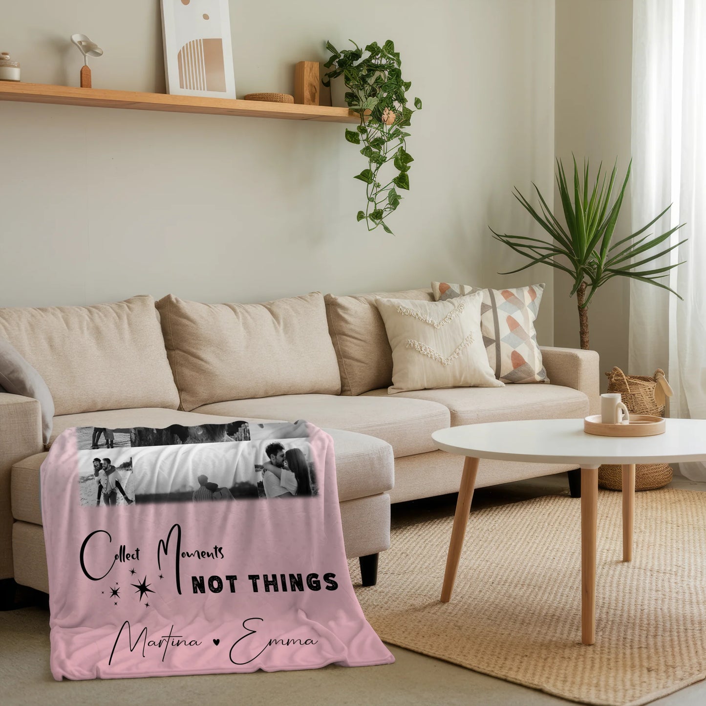 Personalisierte Namensdecke mit 11 Fotos Collect Moments Not Things Geschenk 4