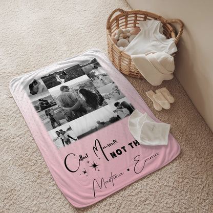 Personalisierte Namensdecke mit 11 Fotos Collect Moments Not Things Geschenk 2
