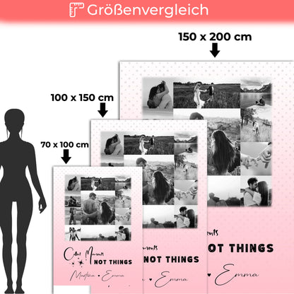 Personalisierte Namensdecke mit 11 Fotos Collect Moments Not Things Geschenk 5