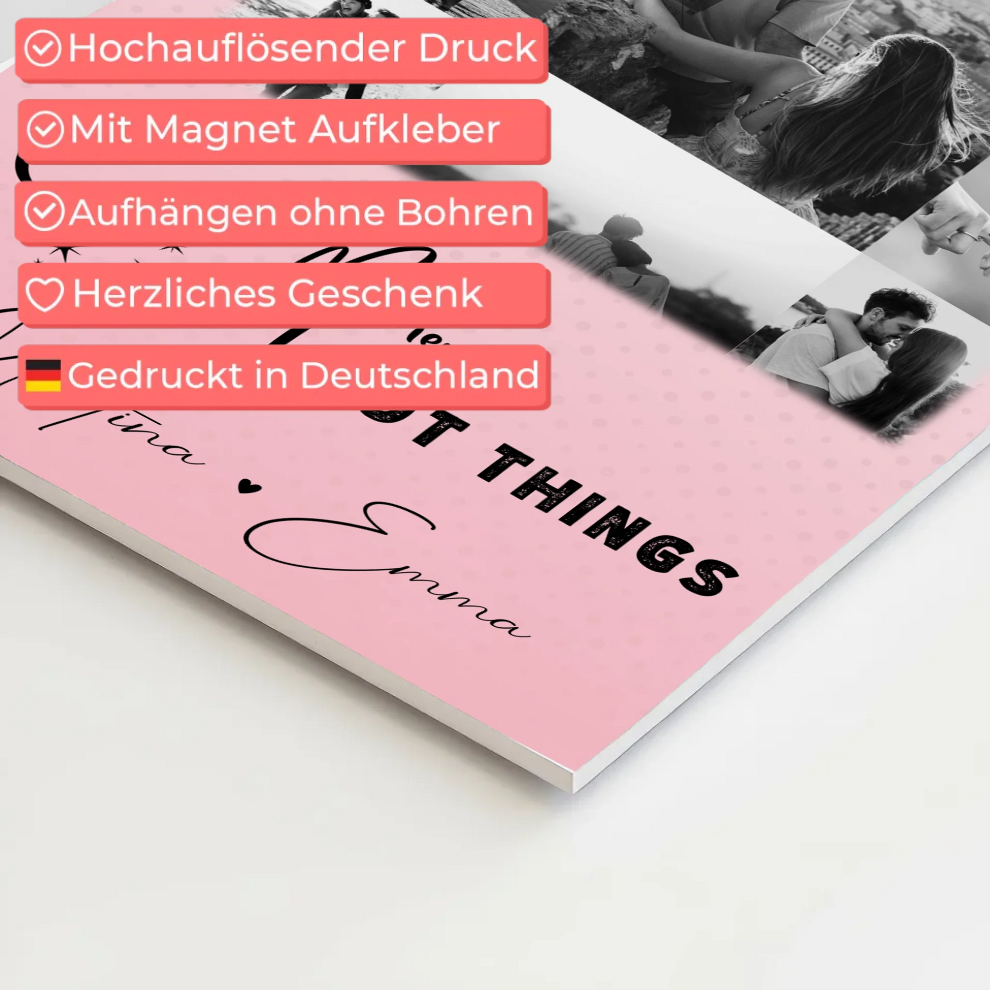 Magnetposter Fotoboard mit 11 Fotos Collect Moments Not Things personalisiertes Geschenk 4