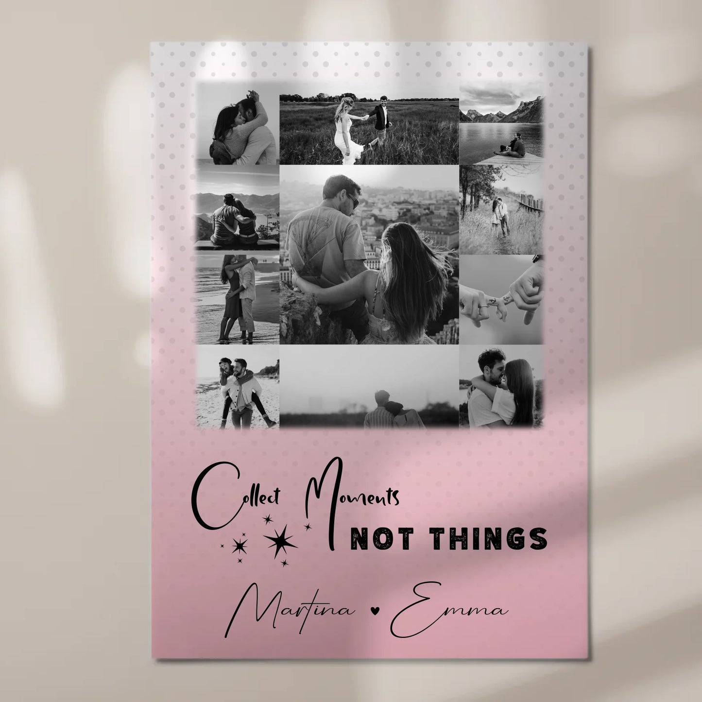 Magnetposter Fotoboard mit 11 Fotos Collect Moments Not Things personalisiertes Geschenk 7