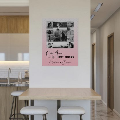 Magnetposter Fotoboard mit 11 Fotos Collect Moments Not Things personalisiertes Geschenk