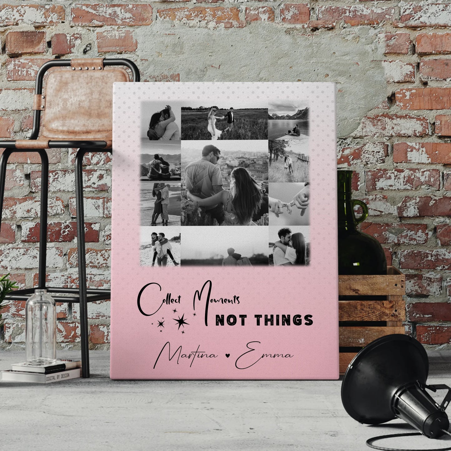 Personalisierte Leinwand Hochzeit mit 11 Fotos Collect Moments Not Things 4