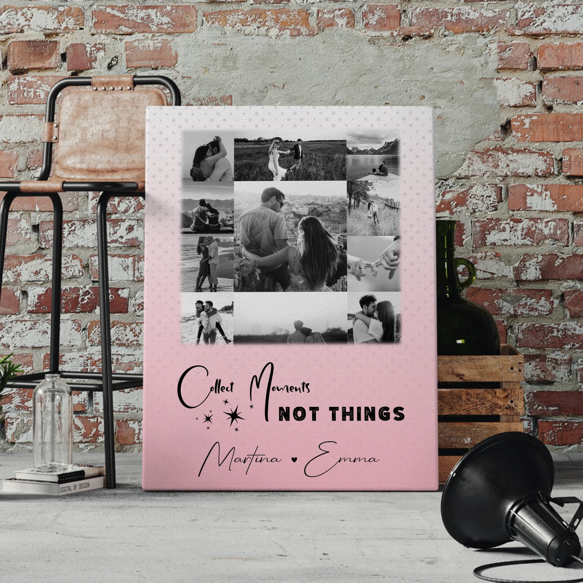 Personalisierte Leinwand Hochzeit mit 11 Fotos Collect Moments Not Things 4