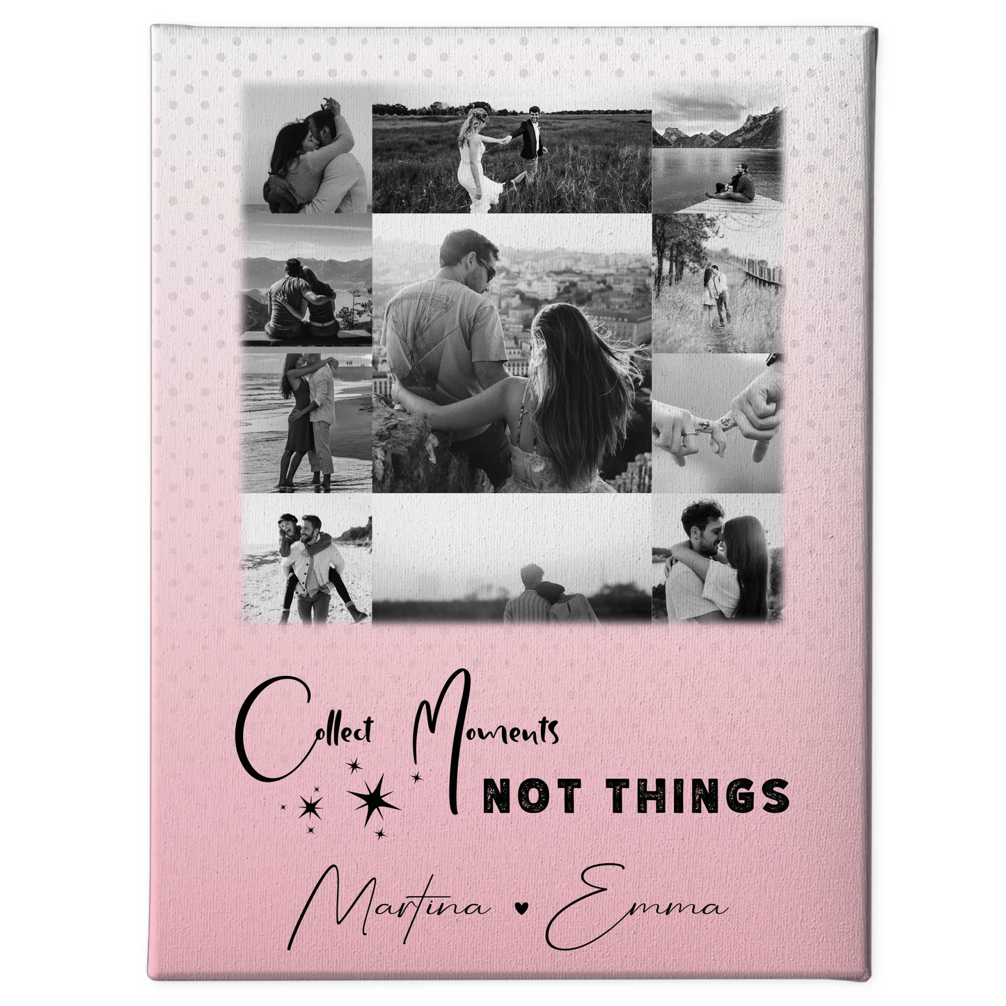Personalisierte Leinwand Hochzeit mit 11 Fotos Collect Moments Not Things 1