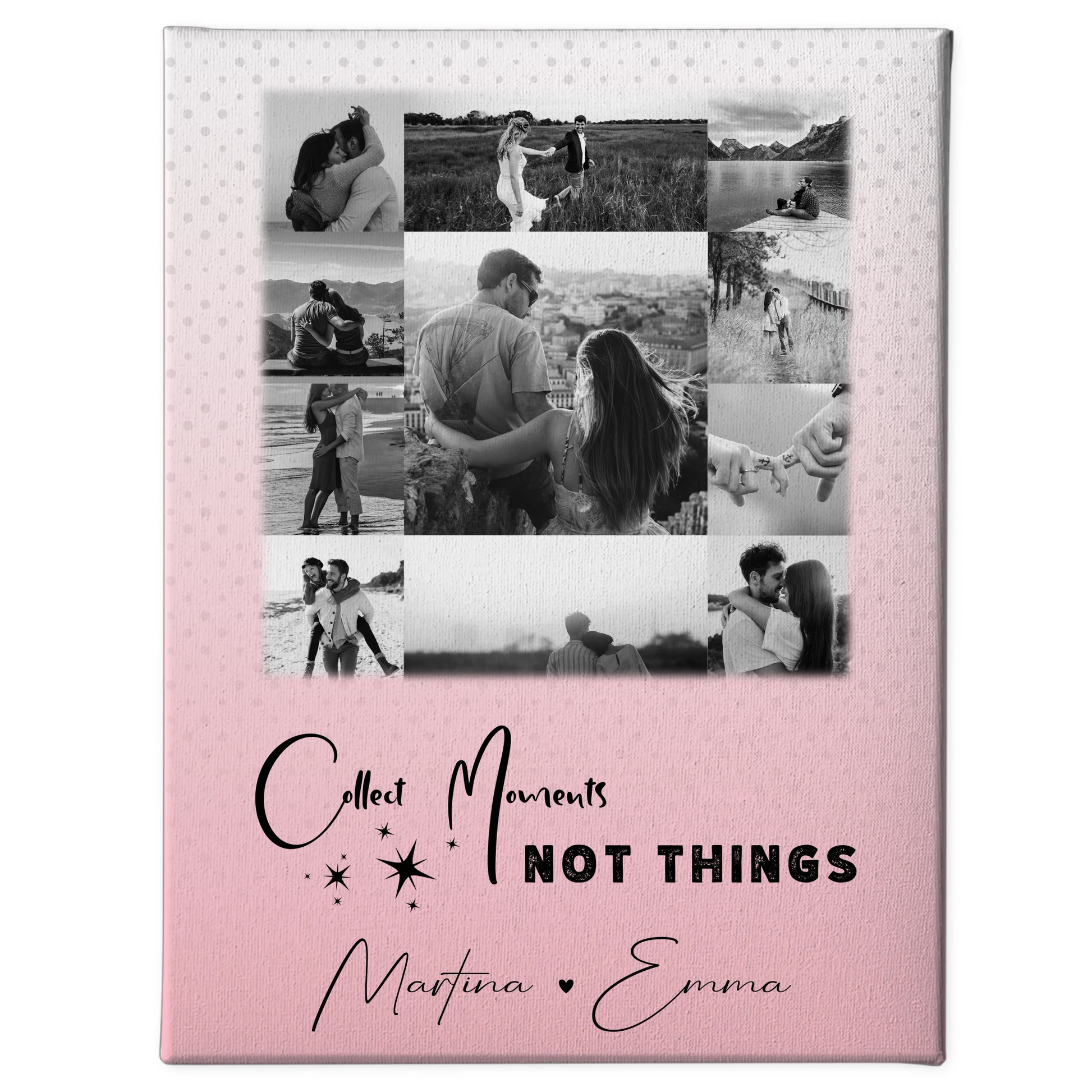 Personalisierte Leinwand Hochzeit mit 11 Fotos Collect Moments Not Things 1