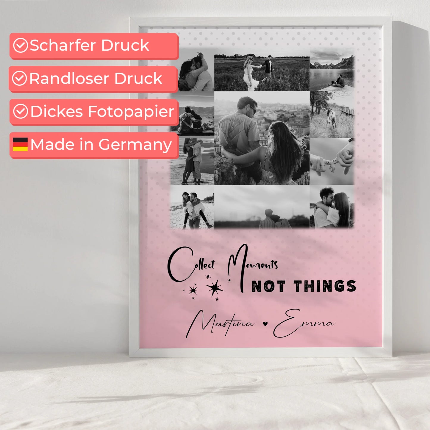 Partner Poster Personalisiert mit 11 Fotos Collect Moments Not Things