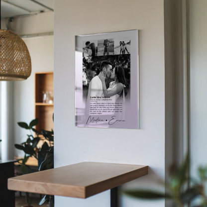 Personalisierte Foto Acrylglas 4 Fotos Definition Liebe Des Lebens Geschenk