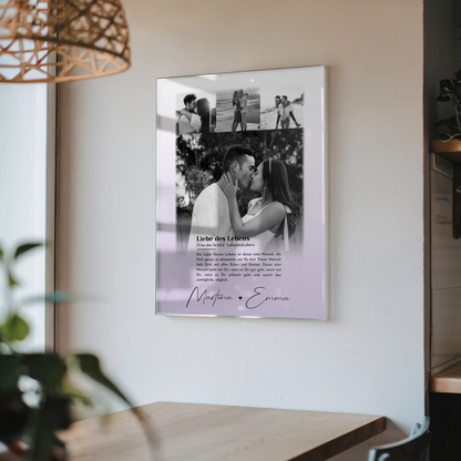 Personalisierte Foto Acrylglas 4 Fotos Definition Liebe Des Lebens Geschenk