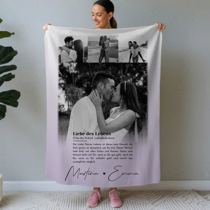 Kuscheldecke Mit Namen Und Motiv 4 Fotos Definition Liebe Des Lebens 1