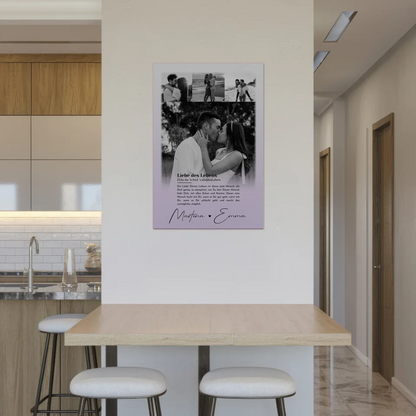 Fotoboard Magnet Poster mit 4 Fotos Definition Liebe Des Lebens personalisiertes Geschenk 2