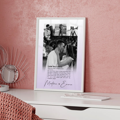 Liebesposter Definition Liebe Des Lebens mit 4 Fotos personalisiert