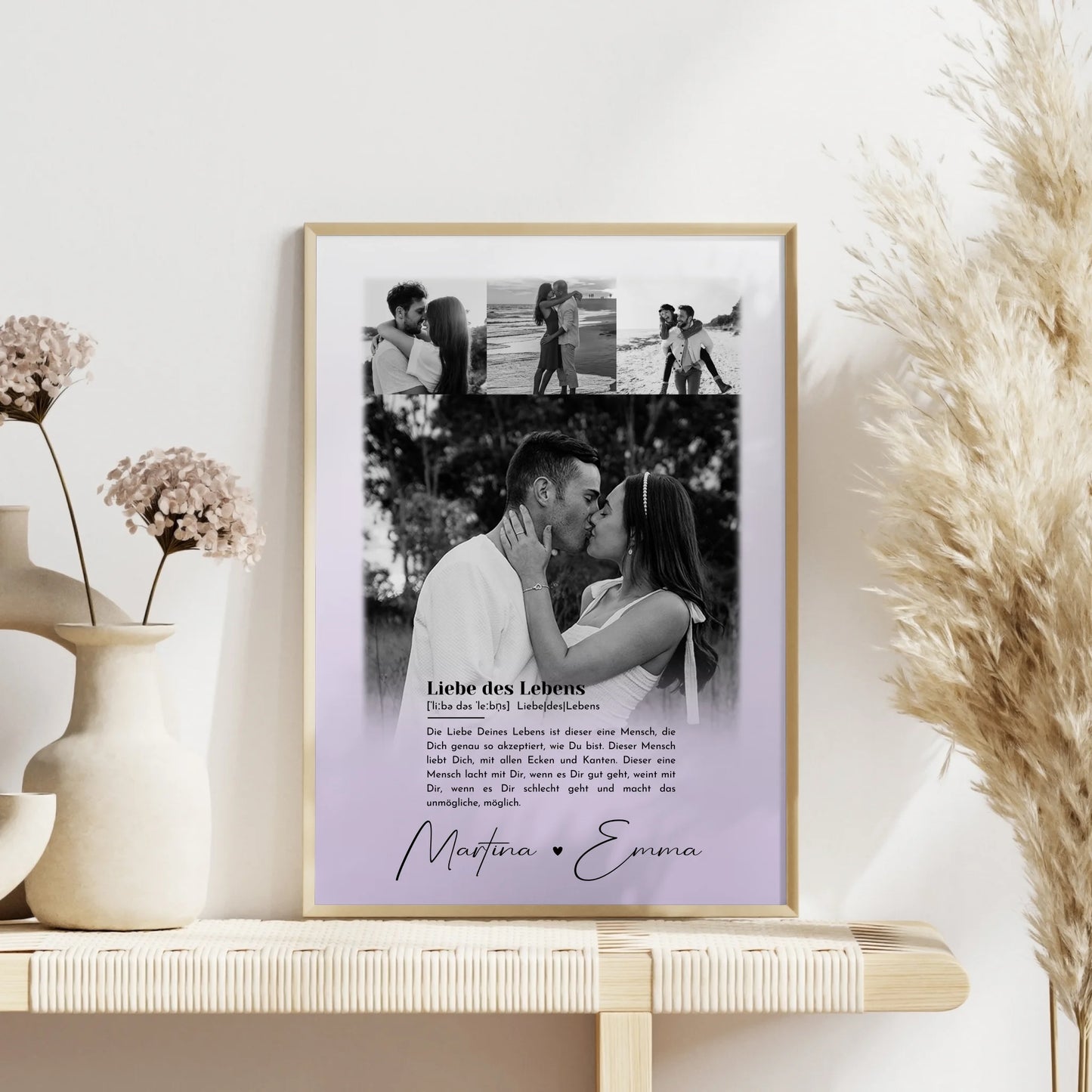 Liebesposter Definition Liebe Des Lebens mit 4 Fotos personalisiert