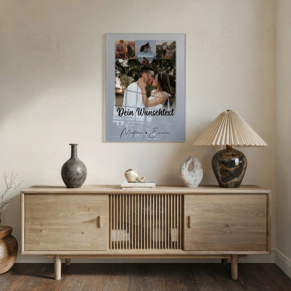 Acrylglas Mit Foto 4 Fotos und 1 Kleines Herz Foto Wunschtext Real Love Storys Never End