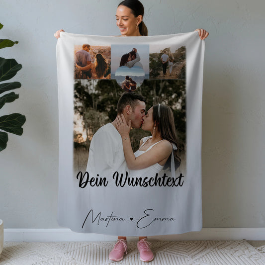 Kuscheldecke Mit Namen Und Motiv 4 Fotos 1 Kleines Herz Wunschtext Real Love Storys Never End 1