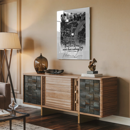 Personalisierte Acrylglas Mit Foto 4 Fotos Karte True Love Stories Geschenkidee