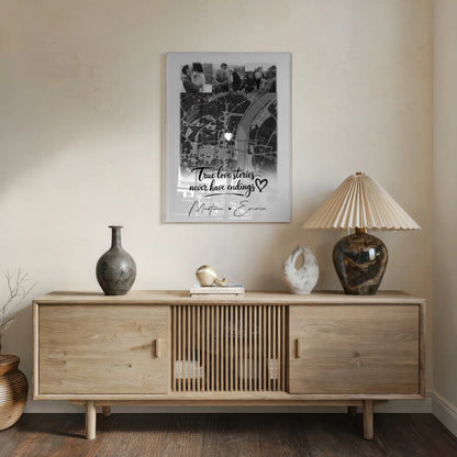 Personalisierte Acrylglas Mit Foto 4 Fotos Karte True Love Stories Geschenkidee