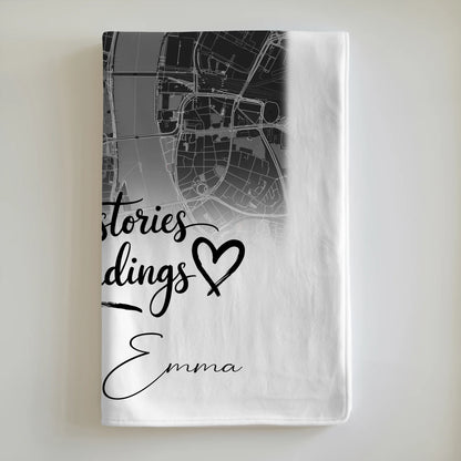 Personalisierte Decke Mit Namen 4 Fotos und Karte True Love Stories Perfektes Geschenk 6