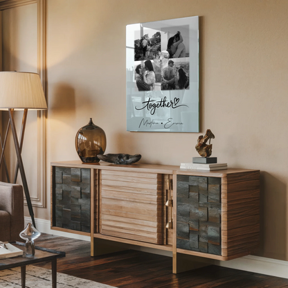 Personalisierte Acrylglas Mit Foto 4 Fotos und 1 Herz Foto Together für einzigartige Geschenke