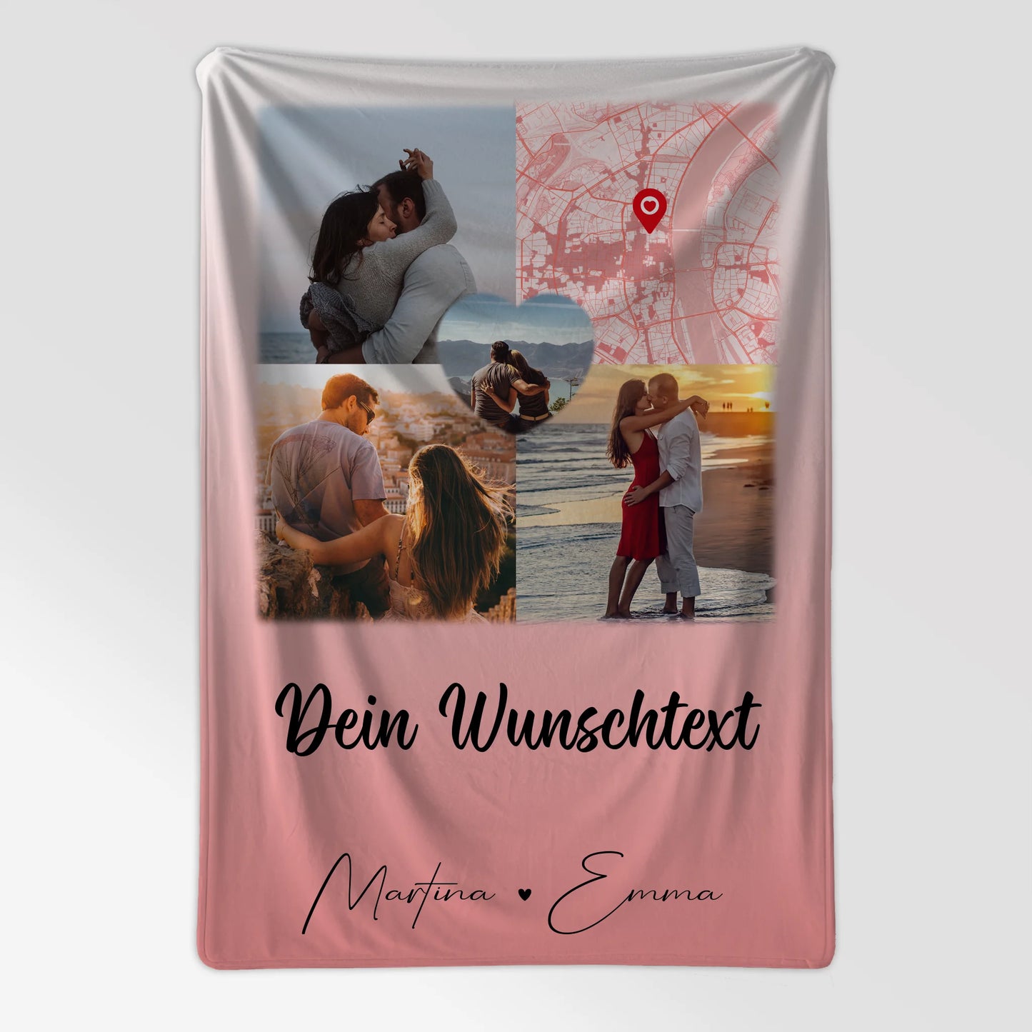 Personalisierte Decke Mit Namen 3 Fotos 1 Herz Foto Karte Wunschtext All Of Me Loves All Of You 7