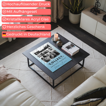 Acrylglas Mit Foto 8 Fotos und 1 Herz Foto Collect Beautiful Moments personalisiertes Geschenk