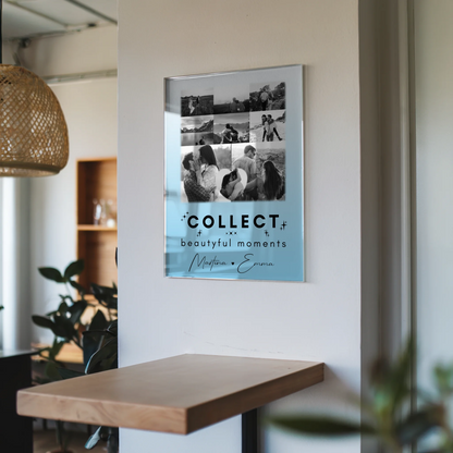 Acrylglas Mit Foto 8 Fotos und 1 Herz Foto Collect Beautiful Moments personalisiertes Geschenk