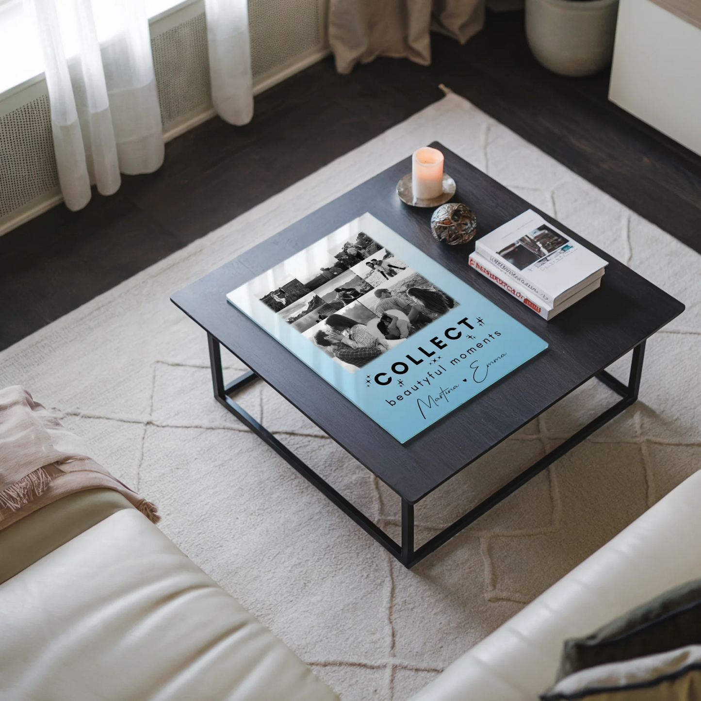 Acrylglas Mit Foto 8 Fotos und 1 Herz Foto Collect Beautiful Moments personalisiertes Geschenk