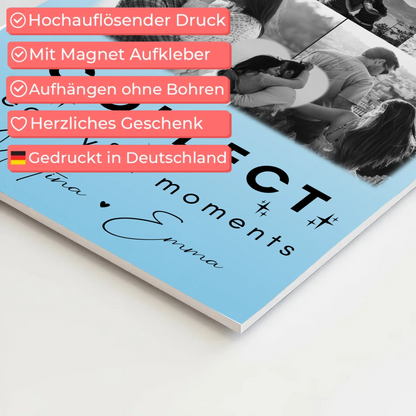 Personalisiertes Fotoboard Poster Magnetisch mit 8 Fotos und 1 Herz Foto Collect Beautiful Moments 4
