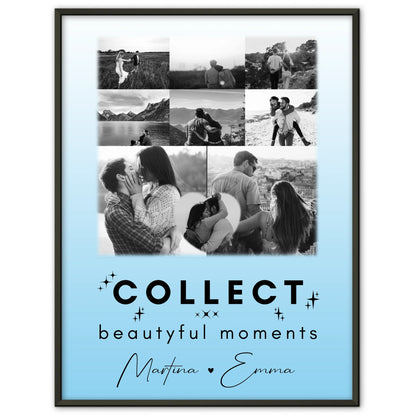 Partner Poster Personalisiert 8 Fotos und 1 Herz Foto Collect Beautiful Moments