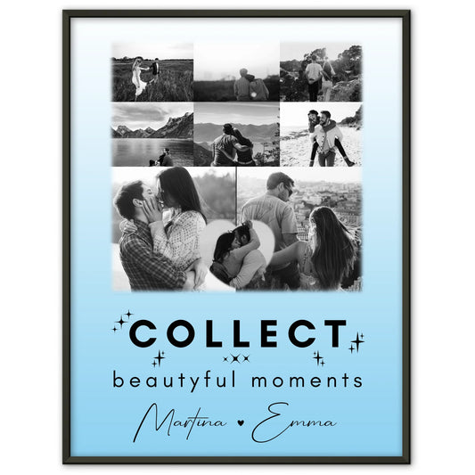 Partner Poster Personalisiert 8 Fotos und 1 Herz Foto Collect Beautiful Moments