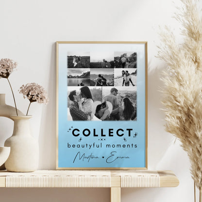 Partner Poster Personalisiert 8 Fotos und 1 Herz Foto Collect Beautiful Moments