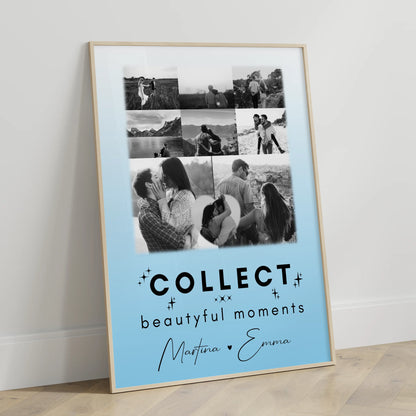 Partner Poster Personalisiert 8 Fotos und 1 Herz Foto Collect Beautiful Moments