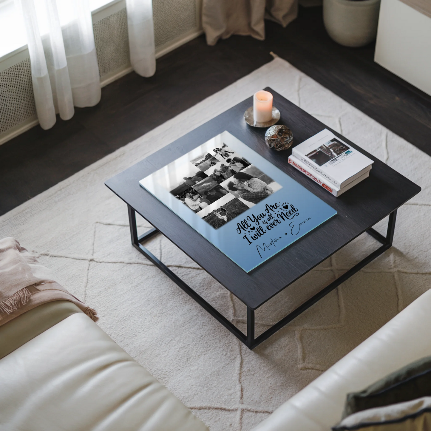 Personalisierte Foto Acrylglas Wanddekoration mit 9 Fotos All you are is all I will ever need