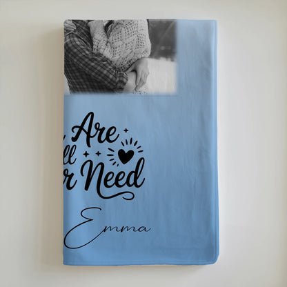 Personalisierte Namensdecke mit 9 Fotos All you are is all I will ever need 6