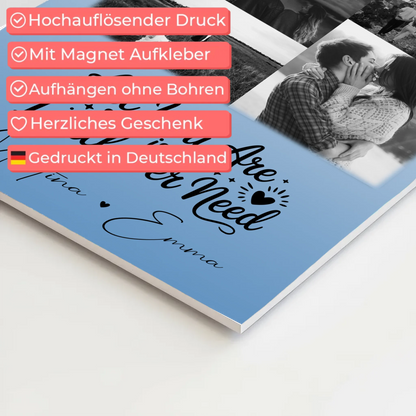 Magnetposter Fotoboard mit 9 Fotos All you are is all I will ever need 4