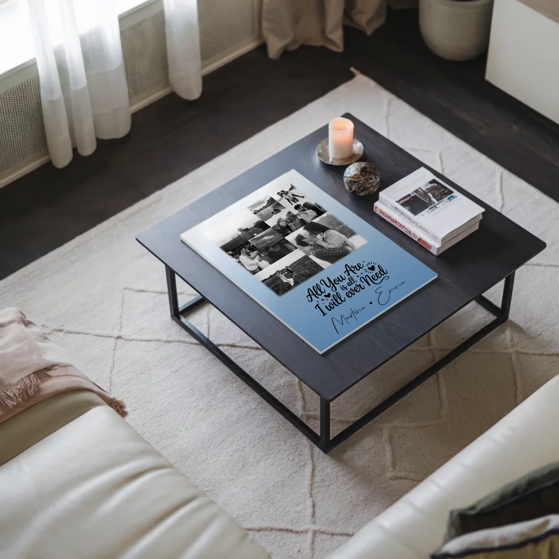 Magnetposter Fotoboard mit 9 Fotos All you are is all I will ever need 9