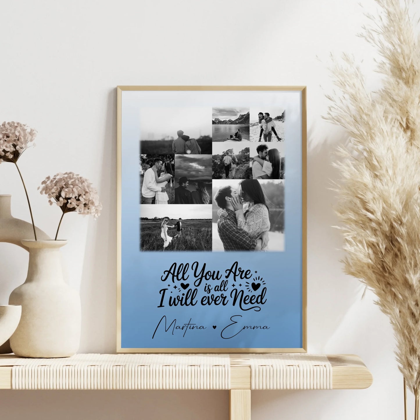 Pärchen Poster Personalisiert All you are is all I will ever need
