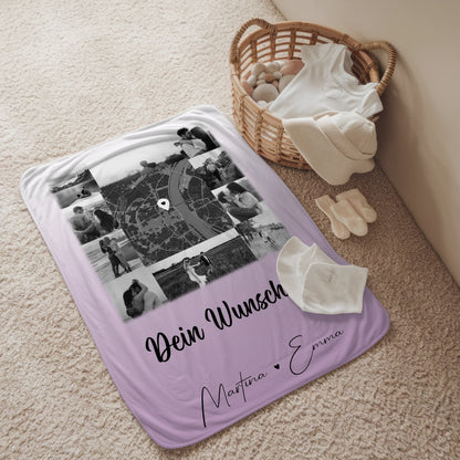 Personalisierte Kuscheldecke Mit Namen 10 Fotos Karte Wunschtext Home Is Where Your Love Is 2