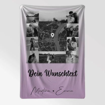 Personalisierte Kuscheldecke Mit Namen 10 Fotos Karte Wunschtext Home Is Where Your Love Is 7